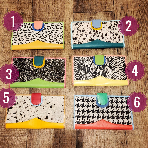 Nash Leather and Hair on Hide Travel Wallet - Multi Color - Style & Grace Co