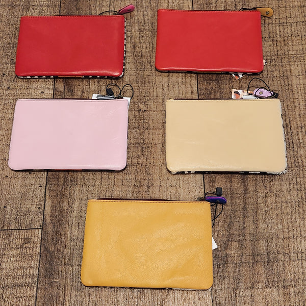 Cassia Leather Hair on Hide Stitched Pouch - Style & Grace Co