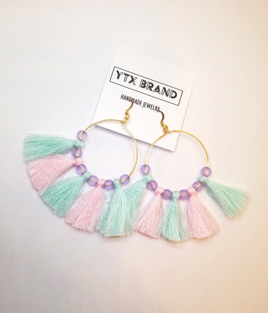 Tassel Hoop Earrings - Style & Grace Co