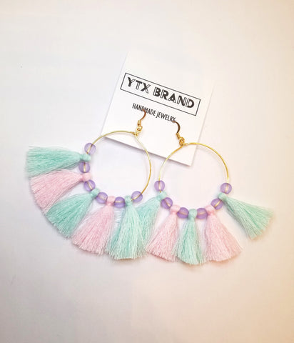 Tassel Hoop Earrings - Style & Grace Co