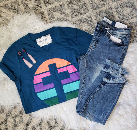 Cross Graphic Tee - Style & Grace Co