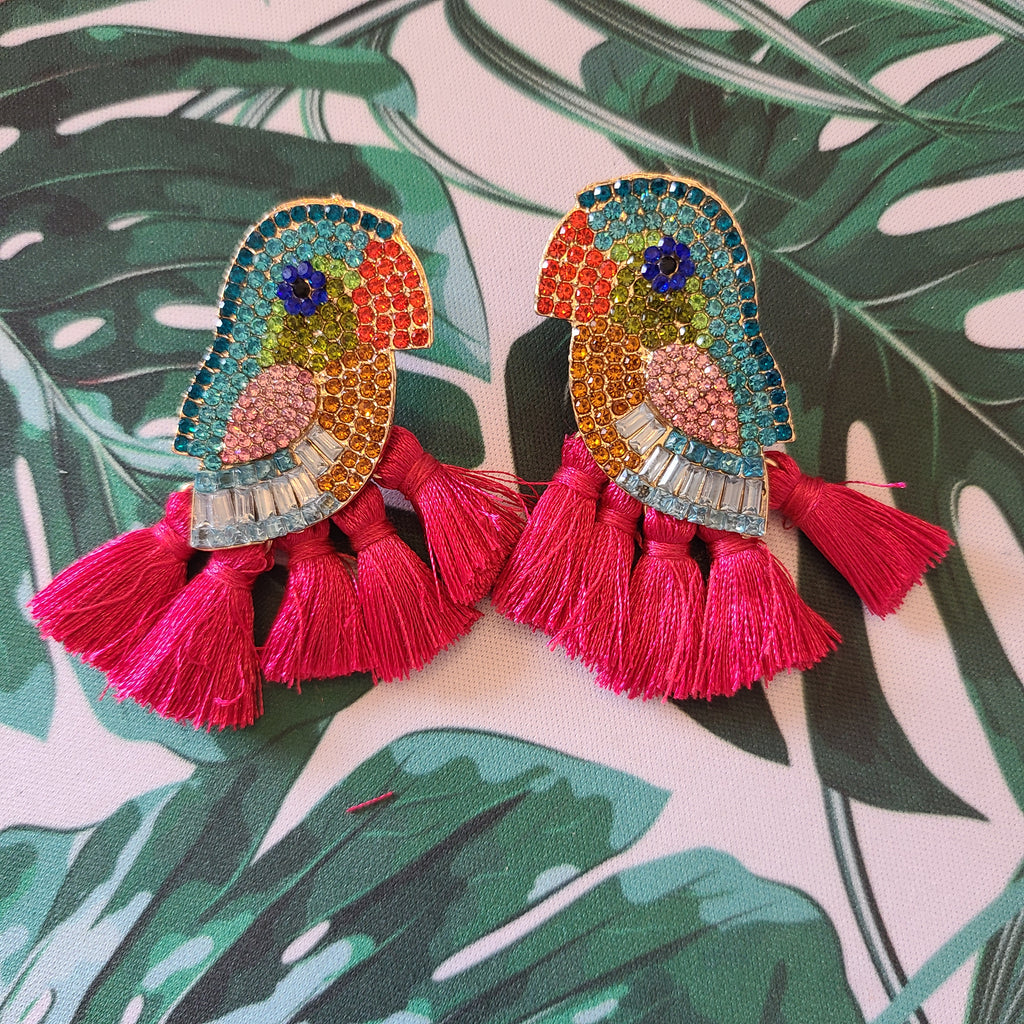 Parrot Tassel Earrings - Style & Grace Co