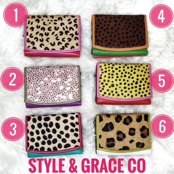 Billie Leather and Hair on Hide Wallet - Style & Grace Co