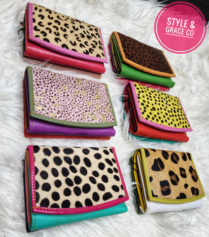 Billie Leather and Hair on Hide Wallet - Style & Grace Co