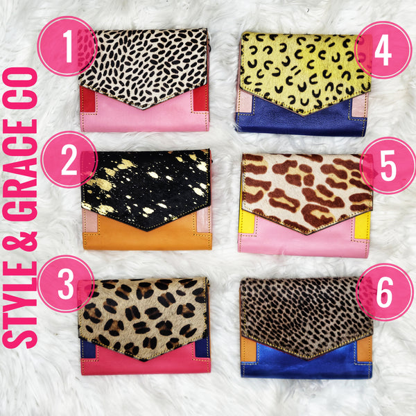 Tomi Leather and Hair on Hide Wallet - Style & Grace Co