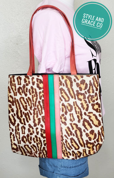 Perry Leather and Hair on Hide Tote Bag - Style & Grace Co
