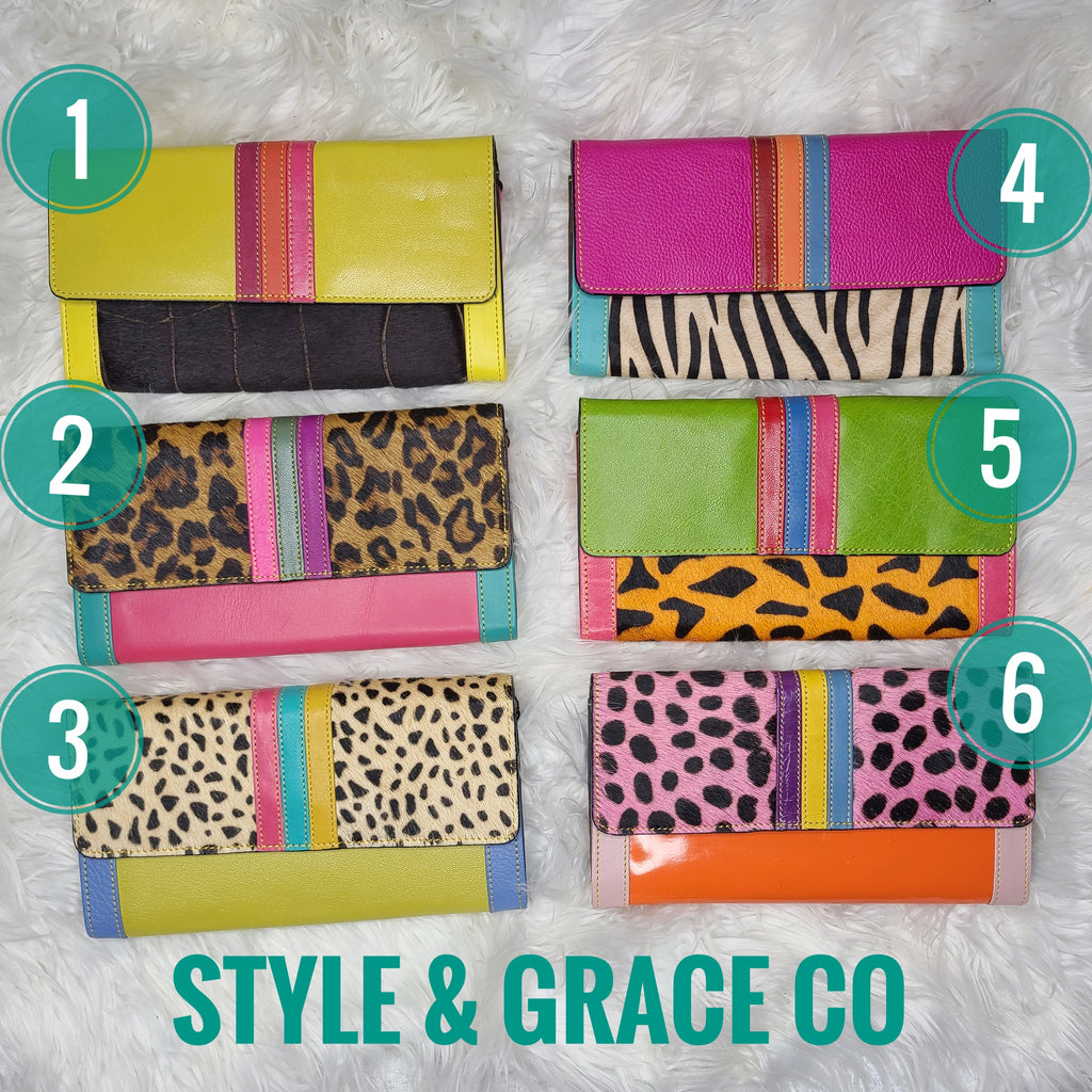 Xandi Leather and Hair on Hide Wallet - Style & Grace Co