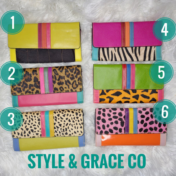 Xandi Leather and Hair on Hide Wallet - Style & Grace Co
