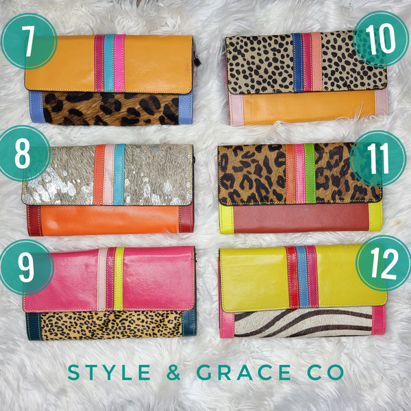 Xandi Leather and Hair on Hide Wallet - Style & Grace Co