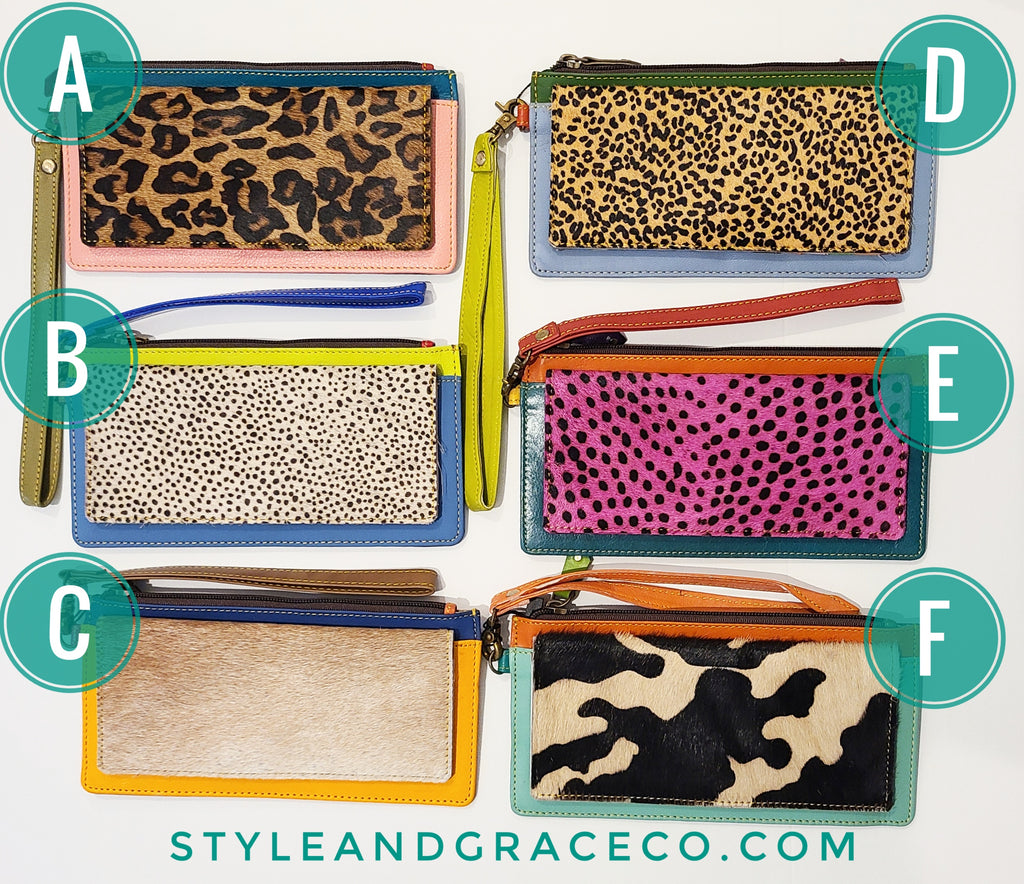 Aria Leather Wallet Wristlet - Style & Grace Co