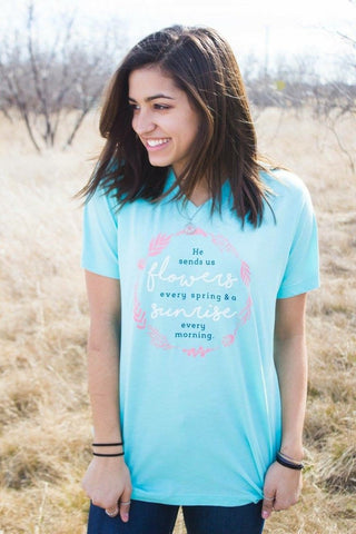 Flowers & Sunrises Tee - Style & Grace Co