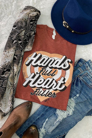 Hands Full, Heart Fuller Tee - Style & Grace Co
