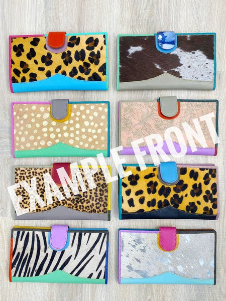 Nash Leather and Hair on Hide Travel Wallet - Multi Color - Style & Grace Co