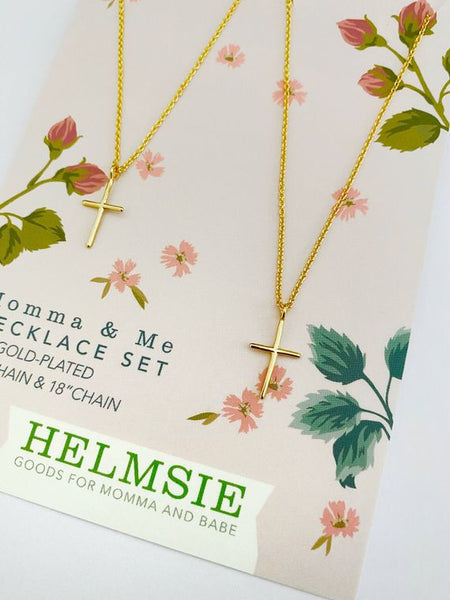 Mama + Me Cross Necklace Set - Style & Grace Co