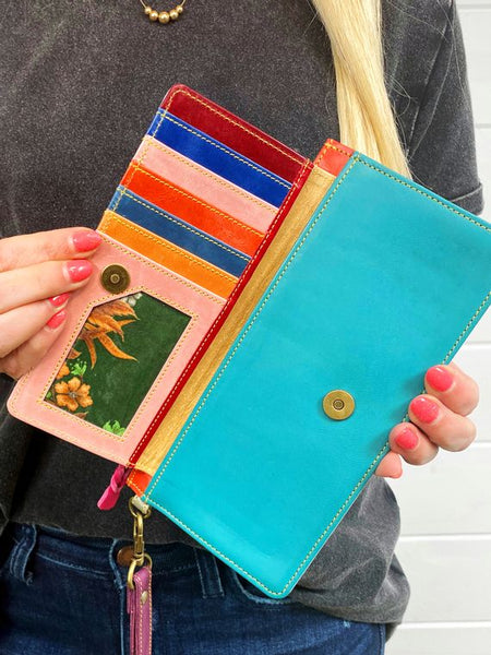 Aria Leather Wallet Wristlet - Style & Grace Co