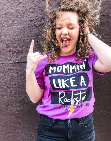 Mommin' Like a Rock Star Tee - Style & Grace Co