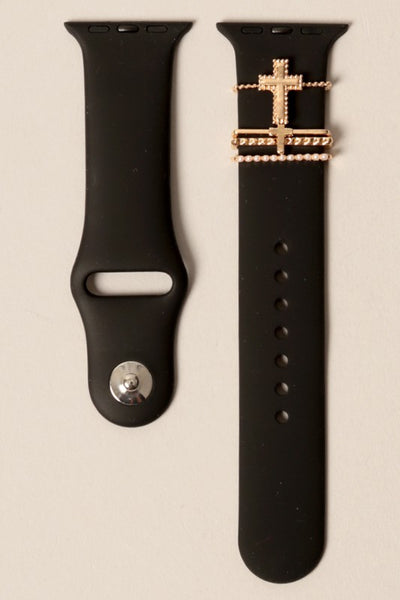Cross Charm Apple Watch Band - Style & Grace Co
